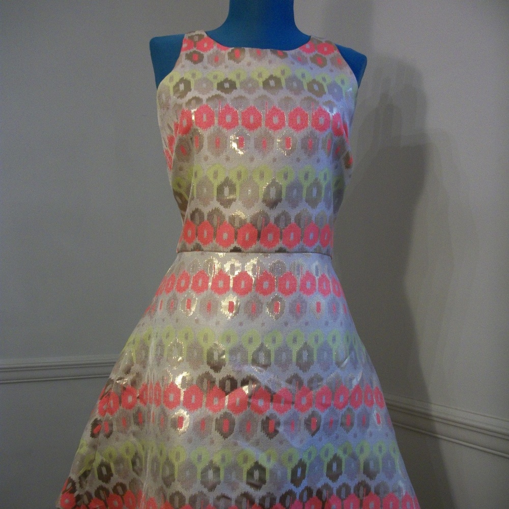 Britt Ryan Jacquard Lined Dress - Size 4 NWT